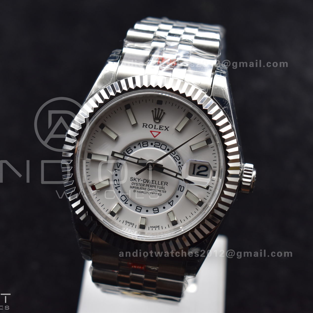 Skydweller SS Noob Best Edition White Dial On SS Jubilee Bracelet A23J